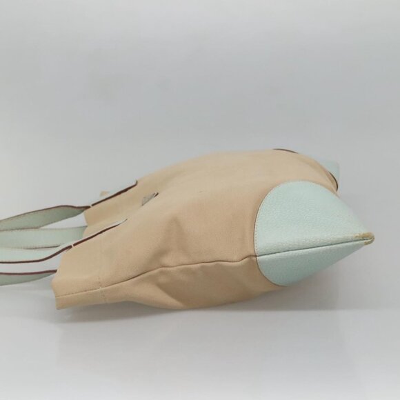 PRADA Tote Bag Canvas Beige Silver Auth - Picture 5 of 15